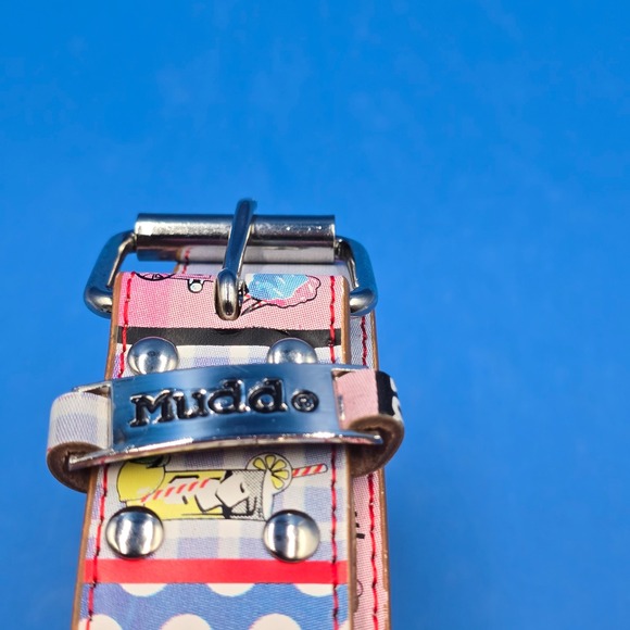 Mudd Vintage Retro Diner Pop Art Leather Belt XL Multicolor Y2K 50s‎ Kitsch main image 5